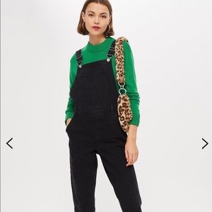 Topshop dark grey  denim overalls
